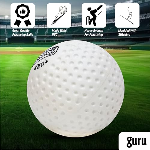 Image of GURU Bowling Turf Balls, Cricket Practice Ball, Small Dot Balls for Bowling Machine, Field Hockey Training