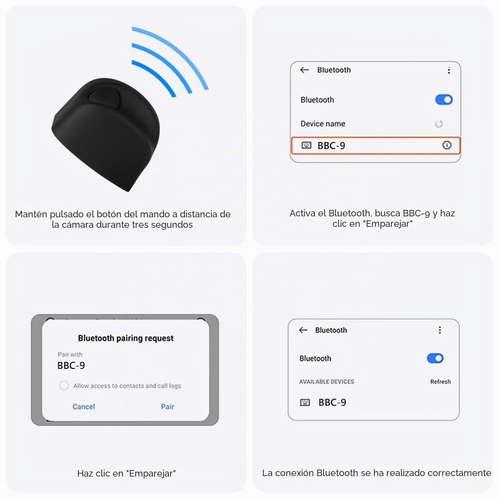 HOTUT Estabilizador de Smartphone Camera Grip, Agarre Magnético para Smartphone con Control Remoto Bluetooth Desmontable, Luz, Espejo, Dos Anillos Metálicos y Trípode para Vlog, Selfie, iPhone 16 15