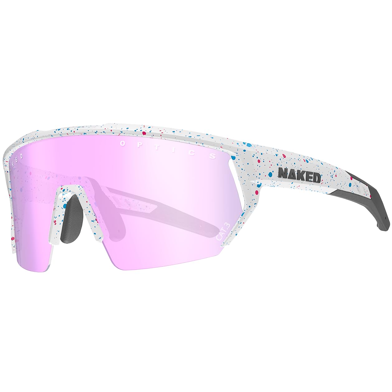 NAKED Optics Blade okulary sportowe męskie, okulary rowerowe damskie, sportowe okulary przeciwsłoneczne z ochroną UV400, szybkie okulary, okulary do jazdy na rowerze wyścigowym, okulary do biegania,