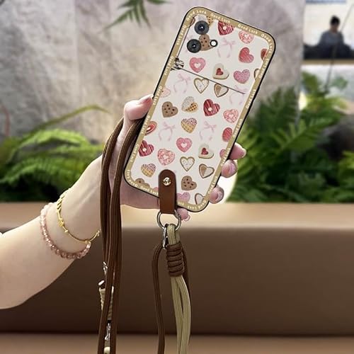 Phone Case Compatible with Cubot Note21, Waterproof Silicone Cartoon Lanyard Crossbody Dirt-resistant Design Soft case protectiv