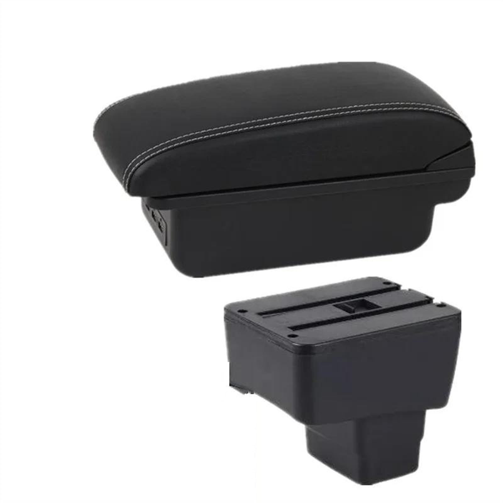 NOHEEU Armrest Box Retrofit Car Storage Dedicated Accessories For Mazda 2 For Skyactiv Version Cx3 CX-3(B2 Black white 3USB)
