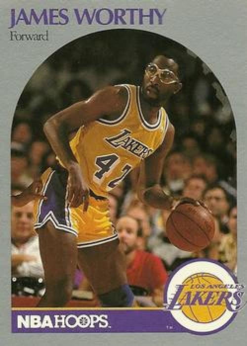 NBA オフィシャルピンズセット　1990年代前半　バスケットボール Amazon.com: 1990-91 NBA Hoops #163 James Worthy Los Angeles Lakers