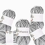 ✨【Mehrfarbiger Farbverlauf】: 5 Kugel Strickgarn mit Farbverlauf, Jede Kugel wiegt 50g, ca.100 Meter. Das Garn ist 5 Fäden, ca. 2.5 mm dick.Es wird empfohlen, 3.0 oder 4.0 zu häkeln. Eine ausreichende Anzahl von Gramm. Modische und trendsetzende Farben, perfekt für Projekte, die eine große Auswahl an Farben erfordern.