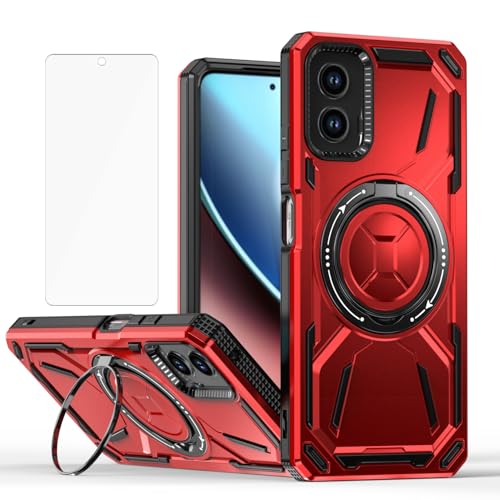 Coque Motorola Moto G 5G 2024 rouge antichoc avec protège-écran
