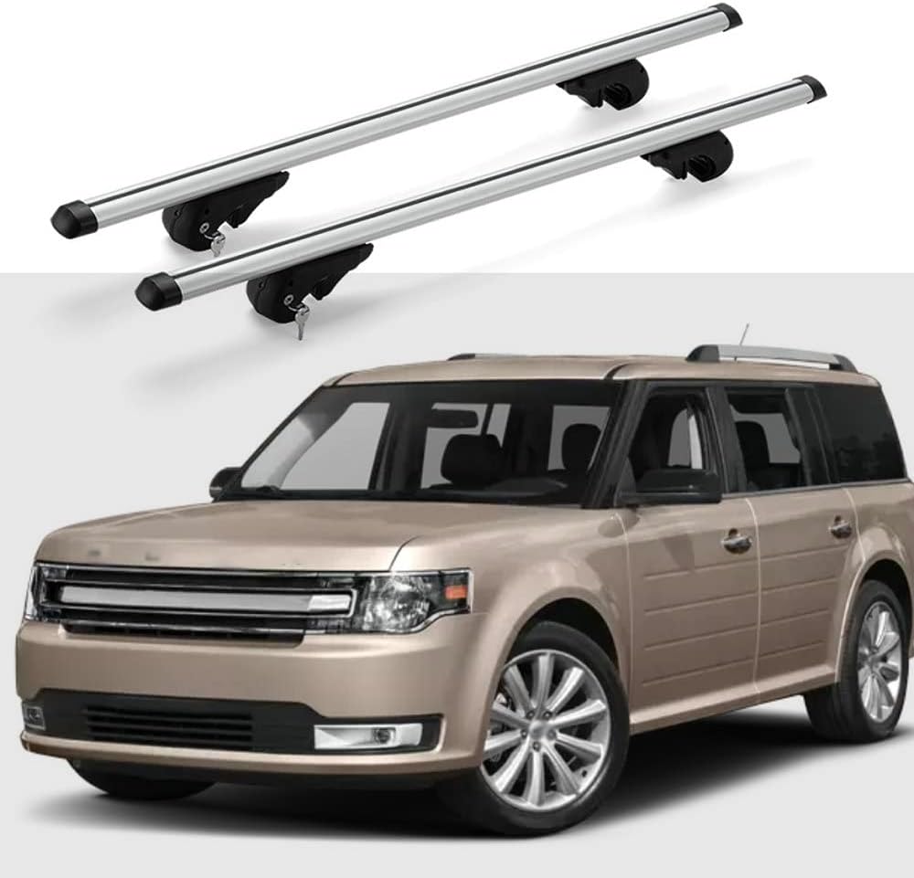 2PCS Crossbar Cross Bars Fits for Ford Flex 2009-2019 Luggage Carrier Roof Rack Rail Carrier Lockable…