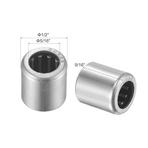 Miniatura 54 de uxcell Rodamientos de agujas SCE1010 5/8-inch Bore 13/16-inch OD 5/8-inch ancho Chrome Steel Open End 5pcs