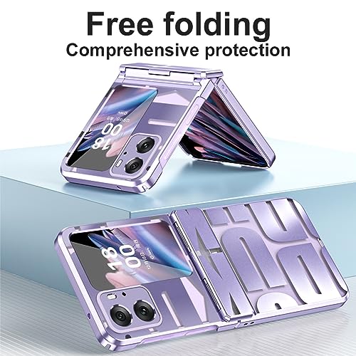Housse Oppo N2 Flip rigide violette avec protection charnière