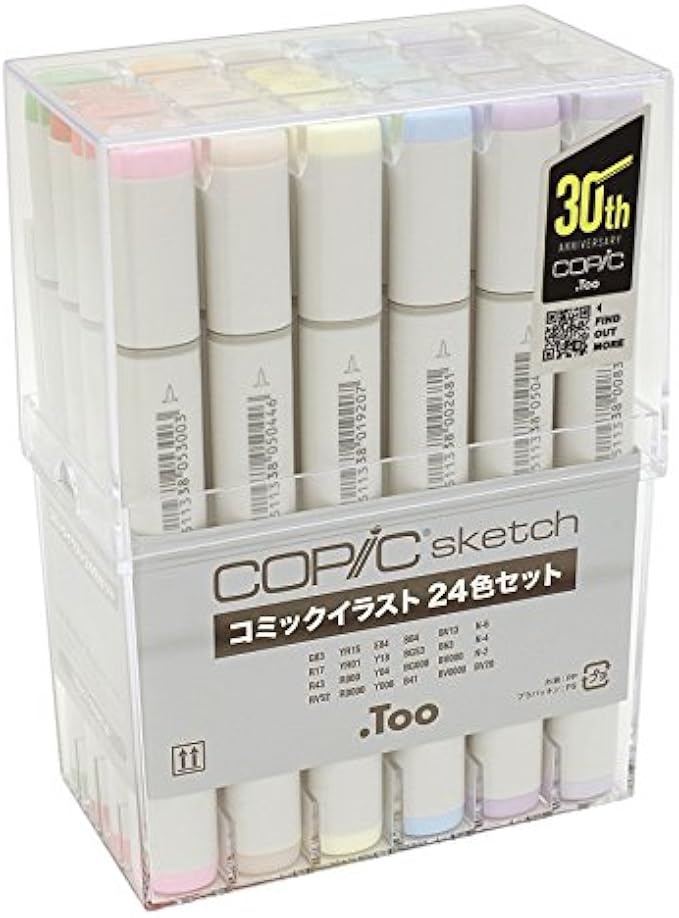 Too Copic sketch comic illustrations 24 color set