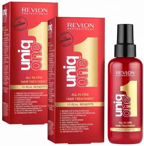 Revlon Professional Leave In Conditioner, Gifts For Women / Men, Vegan Hair Treatment For Shine & Frizz Control (150ml) Classic, All Hair Types (Pack of 2)