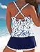 25 Flattering Tankinis for Women Over 50 Just For You in 2026 8 ROSEWE Two Piece Tankini Swimsuits for Women, Tummy Control Bathing Suit with Skirt, V-Neck Swimdress Navy Blue