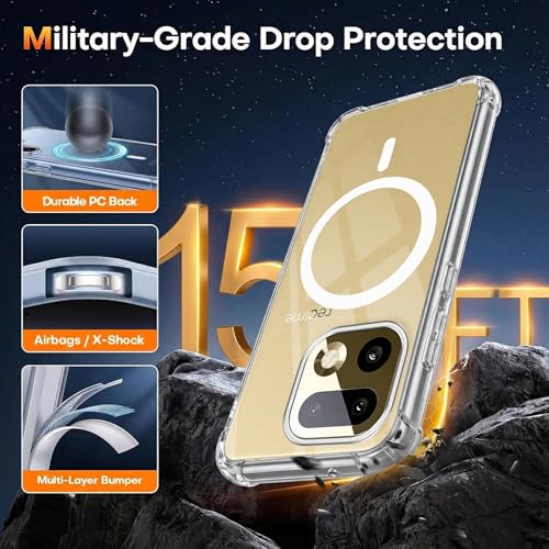 Image of Jkobi Shockproof Crystal-Clear Back Cover for Realme 16 Pro Plus 5G (Magsafe Wireless Support | Drop & Camera Protection | Hard Polycarbonate)