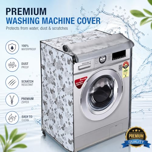 Image of AMAZOR Waterproof & Dustproof Front Load Washing Machine Cover Polyester For IFB 5.5 Kg, 6 Kg