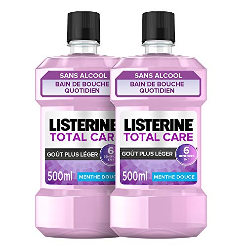 Bain de bouche LISTERINE® TOTAL CARE sans alcool goût léger lot de 2 x 500ml