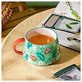 ESOUY Tasse à café Tasse en céramique Peinte à la Main avec Motif Tasse à café d'ét...