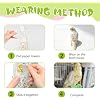 Bird Diaper Flight Suit, 3-Packs Lightweight Reusable Washable Elastic-Straps Parrot Clothes for Peony/Monk Parakeet, Prevents Poop Leaks & Feather Pecking (Bow+Lemon+Cherry, S)