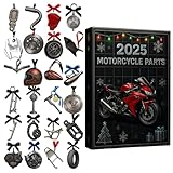 Weihnachts-Countdown-Kalender 2025-2D Winterurlaub Adventsdekoration | Tragbares Acryl 24 Tage Weihnachten Countdown Motorradteile für Biker Auto Fans Erwachsene Ehemann Familie Freunde Vater Ihn Papa