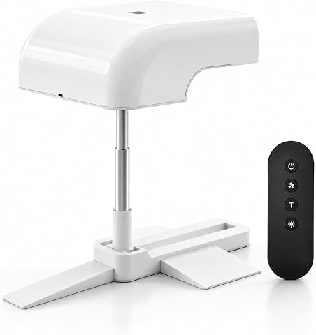 Bed Cooling System with Remote, Adjustable Speeds, Rechargeable Bed Fan for Hot 