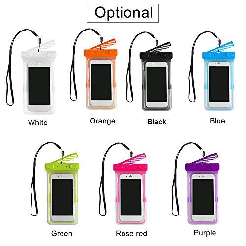 KKmoon Capa para celular em PVC transparente à prova d'água luminosa