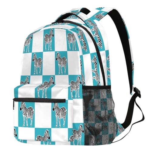 Sac à dos zèbre unisexe grand format pour ordinateur portable et loisirs
