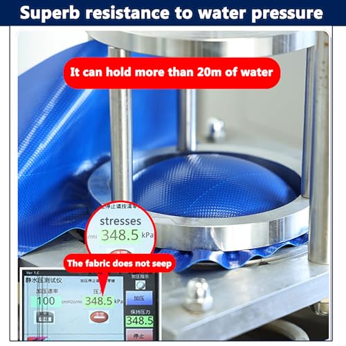 Laghetto per Pesci in Tela PVC, Serbatoio temporaneo per acquari per la Riproduzione di Koi, cisterna per acquacoltura per Interni ed Esterni con Supporto (Blu 1 * 1 * 0,5 m)