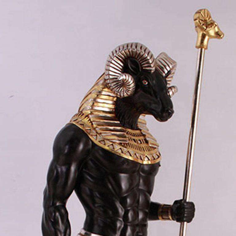 Estatua de Resina Khnum Egipcia Tamaño Real miniatura 5
