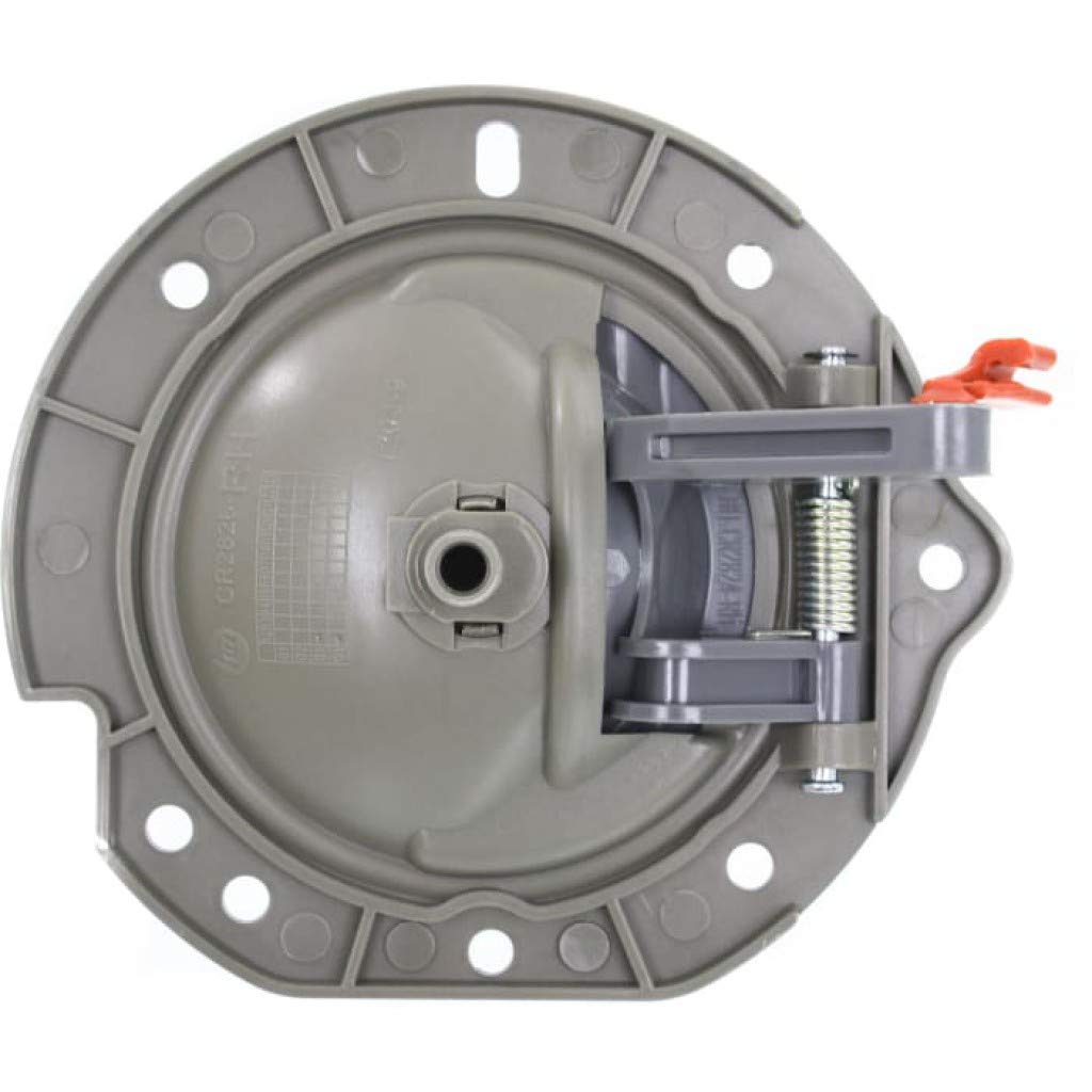 PT Auto Warehouse FO-2507MR-RLH - Inner Interior Inside Door Handle, Silver Gray Housing With Chrome Lever - Crew Cabs ONLY, For Power Locks, Driver Side Rear Fits Select: 2009-2014 FORD F150