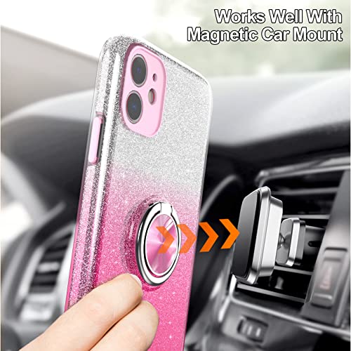 Coque iPhone 11 antichoc à paillettes et support magnétique - 6