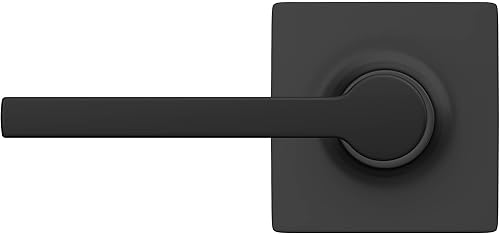 Miniatura 6 de Lock Scout Palanca recta con manija de puerta simulada de moldura cuadrada, acabado negro mate, paquete de 4 Mate negro,Níquel Satinado