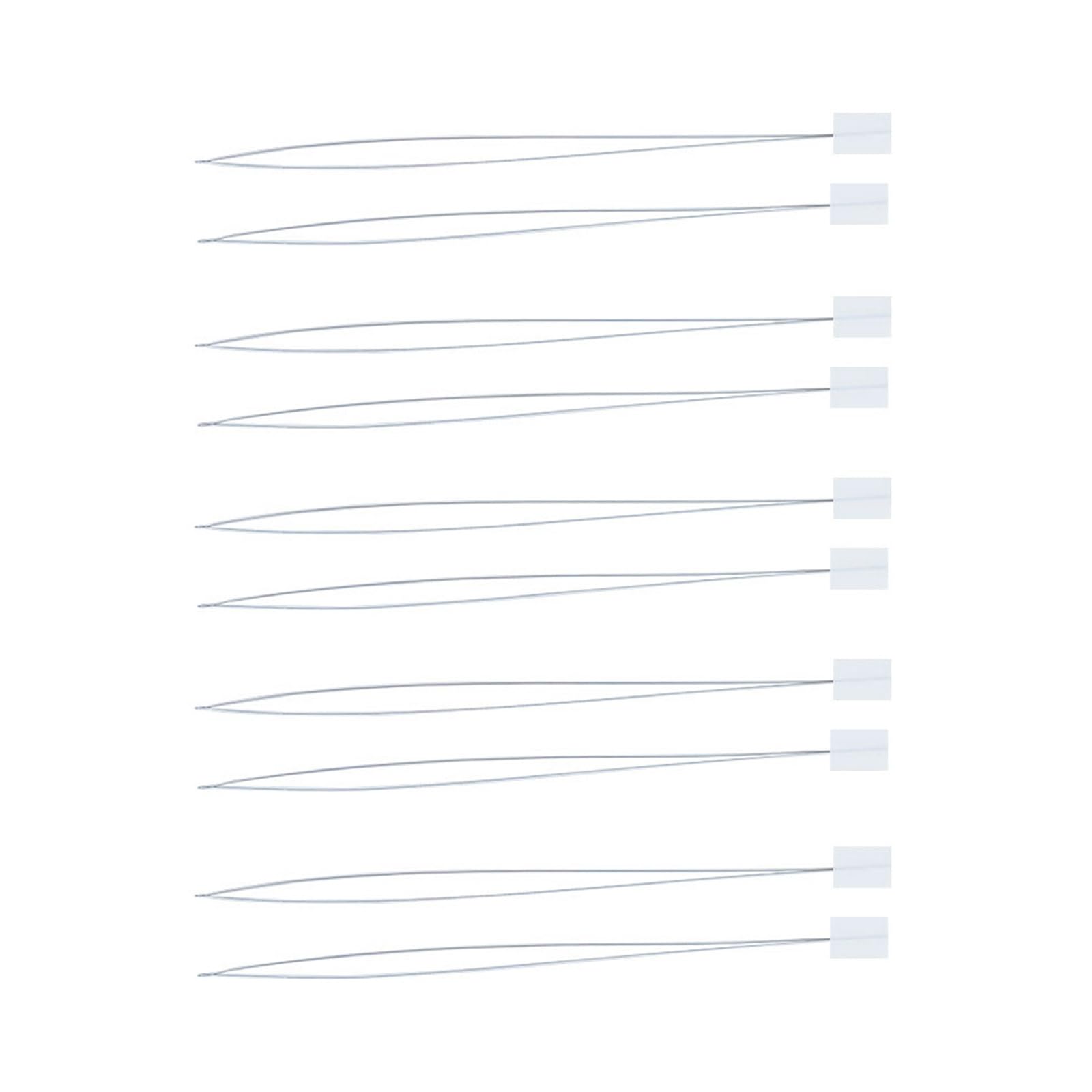 Jazuaiao 10 Pcs/Set Metal Long Needle Threader for Knitting 20cm Sewing Threader Easy to Insert Hand Sewing Needle Tool