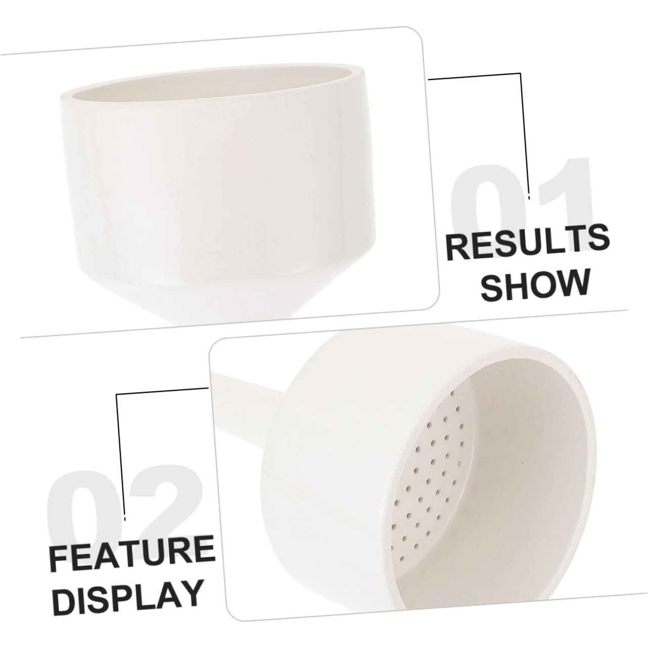 GLEAVI Imbuto per Filtraggio in Ceramica Attrezzatura per Esperimenti di Laboratorio Imbuto per Esperimenti in Ceramica Materiale da Laboratorio Buchner per Filtraggio