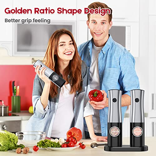 QENSPE Set di 2 Macina Sale Pepe Elettrico con