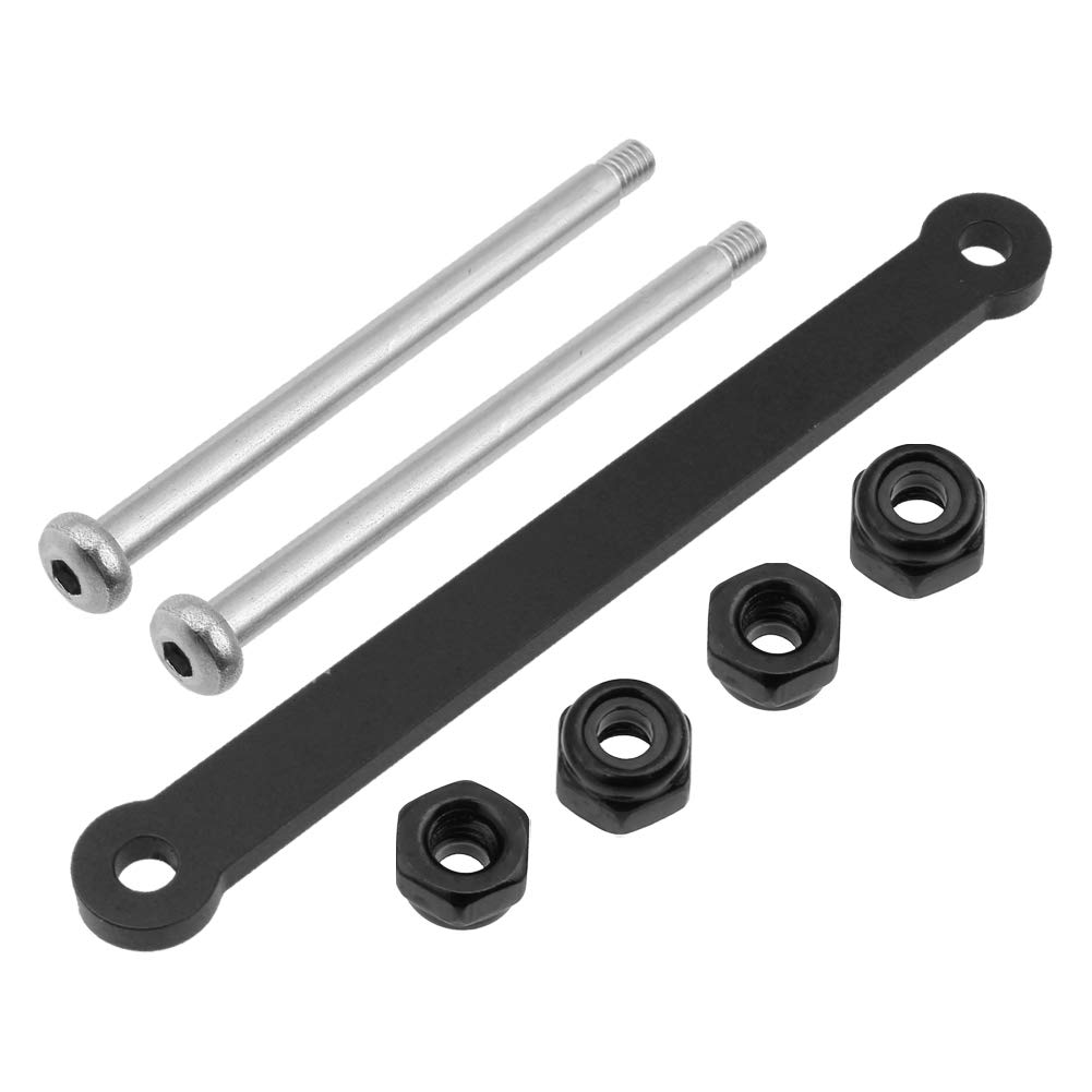 Hobbypark Aluminum Tie Bar and Suspension Hinge Pins for 2WD Traxxas Rustler VXL Slash Stampede Bandit Nitro Sport,Replacement of 2532 2640 (Black)