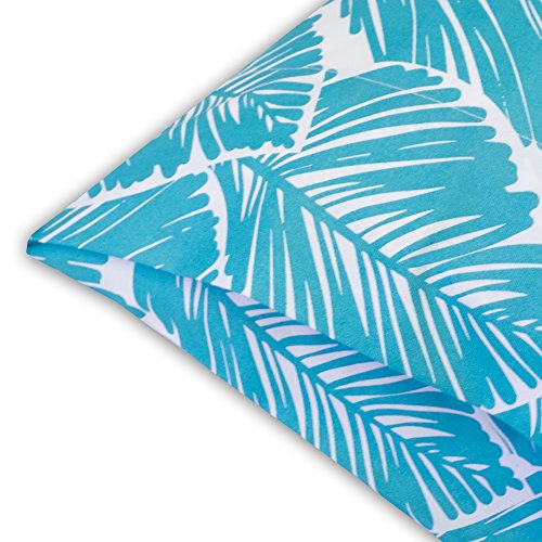 Image of 1500 Supreme Collection Extra Soft Tropical Leaf Teal Pattern Sheet Set, Full - Luxury Bed Sheets Set with Deep Pocket Wrinkle Free Bedding, Trending Printed Pattern, Full Size