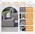 MOCHITO 7 Pieces Outdoor Patio Furniture Sets, All-Weather Sectional Sofa Grey PE Rattan Wicker Conversation Set with Glass Table and Washable Grey Cushions for Backyard,Sunroom,Garden,Porch