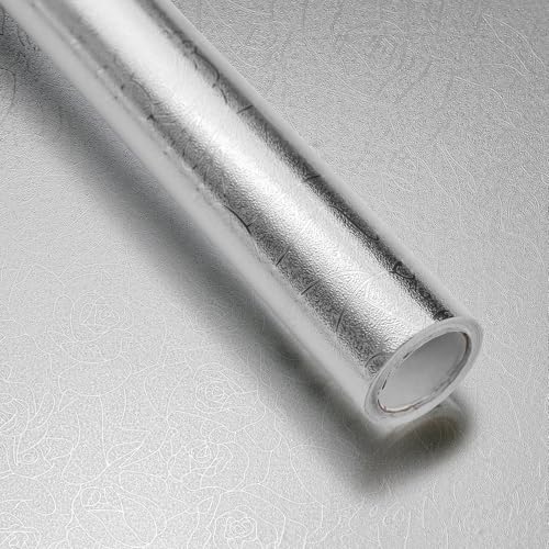 Niviy Papel para Muebles 40x200cm Aluminio Adhesivo Vinilo Adhesivo Muebles Impermeable Resistente al Aceite Decorativo Cocina