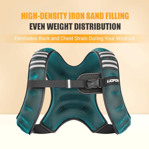 Image of Weighted Vest for Women Men, 8 lb /10 lb /12 lb Weight Vest for Walking with Reflective Stripe and Adjustable Buckle Straps, Body Weights for Osteoporosis, Running, Strength Training and Weight Loss