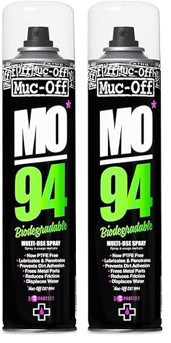 Amazon Muc Off Muc-Off MO-94, 400ml - Biodegradable Multi-Purpose Bike Spray for MTB/Road/Gravel Bikes - Water Dispersing Spray Lubricant and Oil (Pack of 2) #ad
