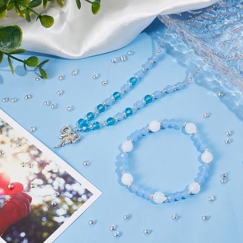 Beebeecraft 1 Box 300Pcs 4x3mm Open Crimp Beads 925 Sterling Silver Plated Half Round Crimp Beads Knot Covers End Tip Caps for Jewelry Making Beading DIY Crafts Bracelets Necklaces - Image 4