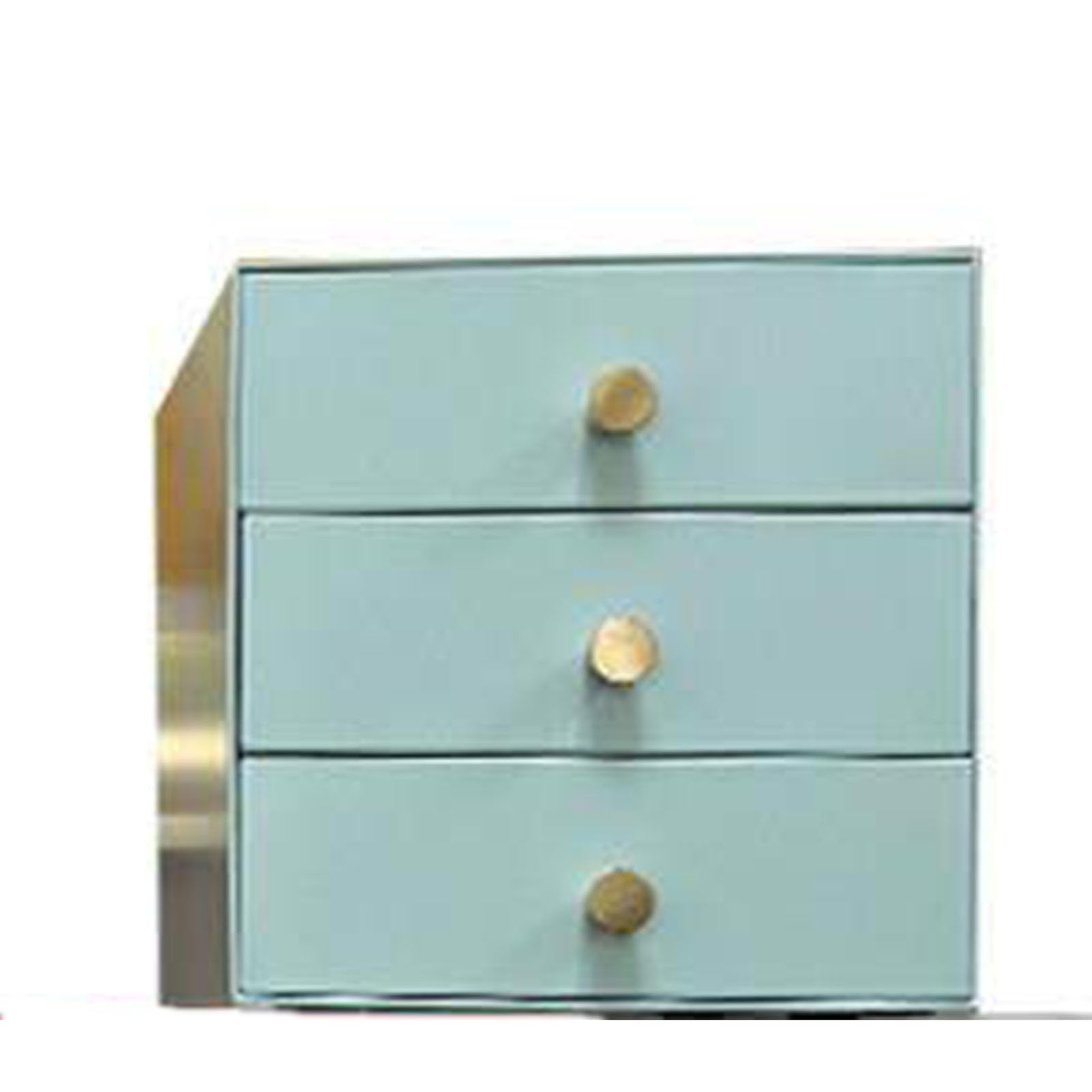 GUODDM Metal Tabletop Supplies Organizer With Drawers, Multicolor Storage Box With Handles, Desk Sundries Cosmetics Multi-layer Simple Cabinet Chest For Organization(Blue)