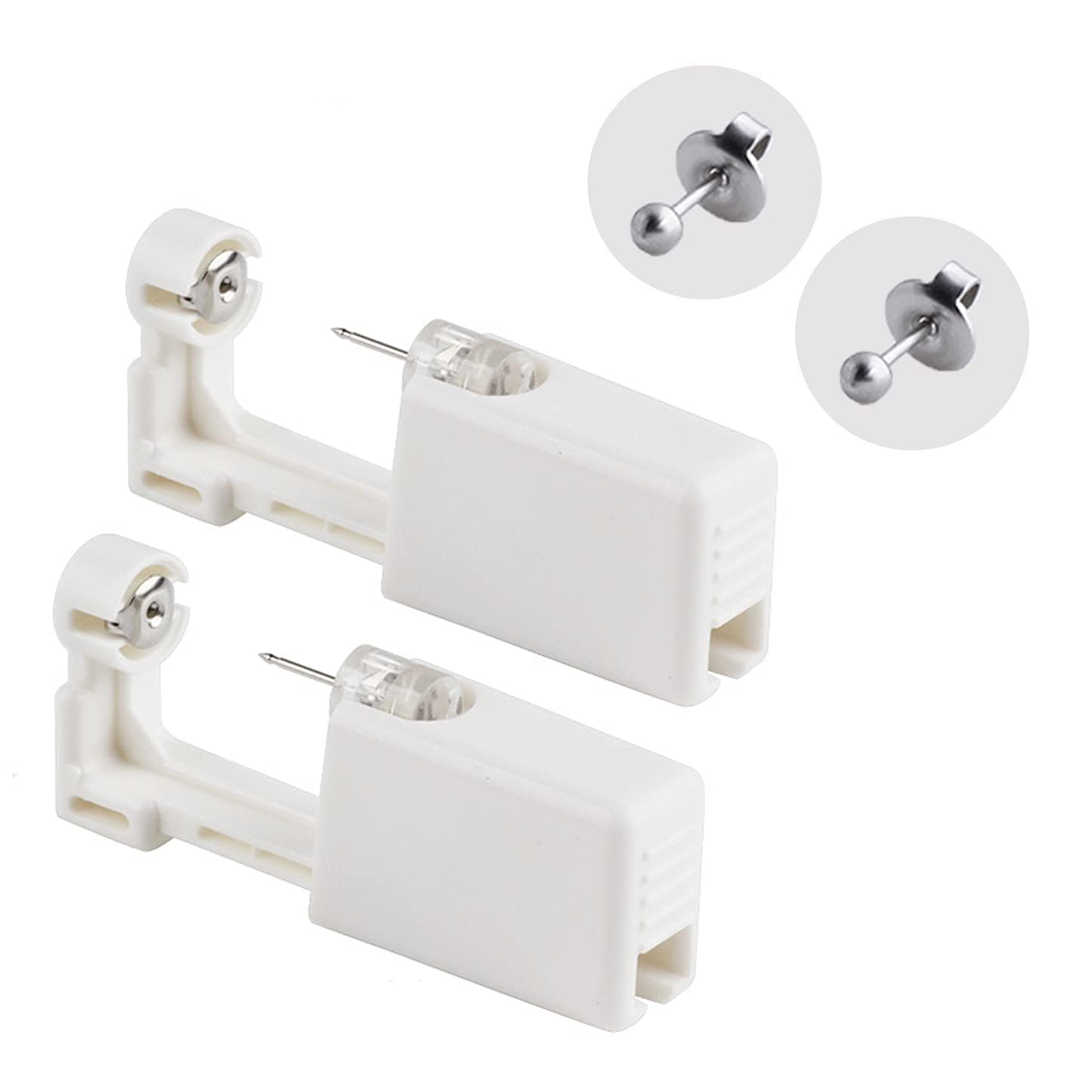 ILLUVA 2 Piezas Pistolas para Piercing Oreja Desechables, Seguras e Indoloras, Kit de Perforación de Orejas Estéril con Aretes, para Mujeres y Hombres