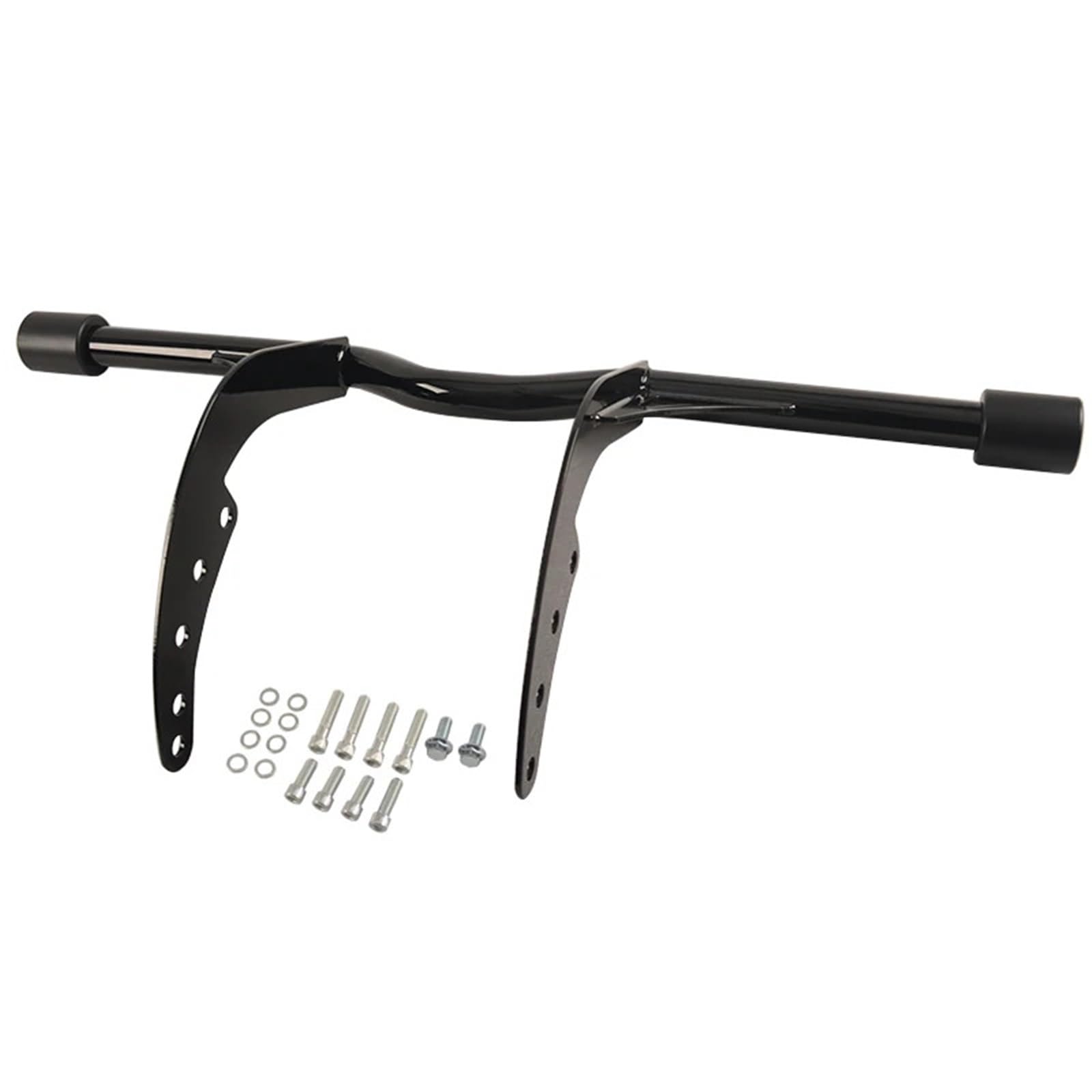 Per Davidson Softail 2018-2024 Protezione di protezione anteriore posteriore Per barra di protezione anteriore in stile solido Per copertura motore Base del Motore(Black)