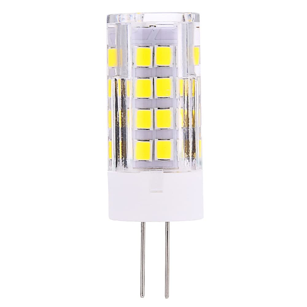 YSJX Lighting, Confezione da 20, lampadina LED in ceramica AC220V G4/G9/E14 51-52LED-SMD2835 5W senza sfarfallio(Warm white,G4)