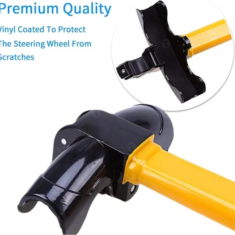 Antivols de voiture Serrure rotative de sécurité antivol en acier inoxydable, robuste, pour volant de voiture