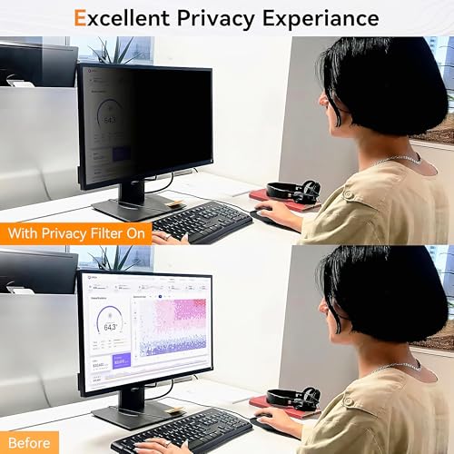 Image of LIONS HEAD Premium Laptop /Computer Privacy Filter with UV Protection and Full Privacy Coverage for Screen, Easy to Use |Anti Spy, Anti Glare | Super Visual Clarity Screen Privacy Filter (27 INC)