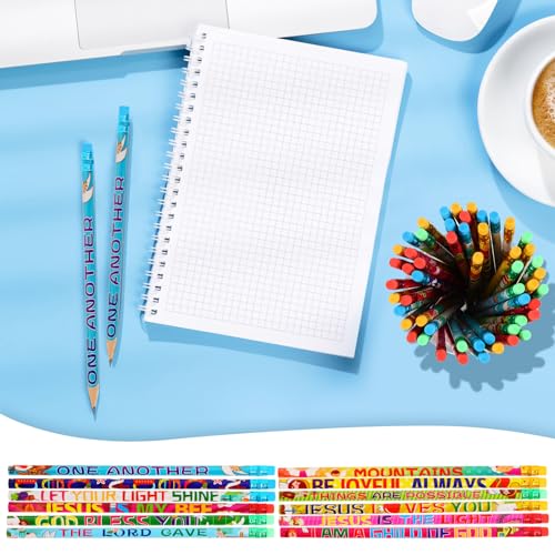 Lápices religiosos con versículos bíblicos pack 100 pzas miniatura 5