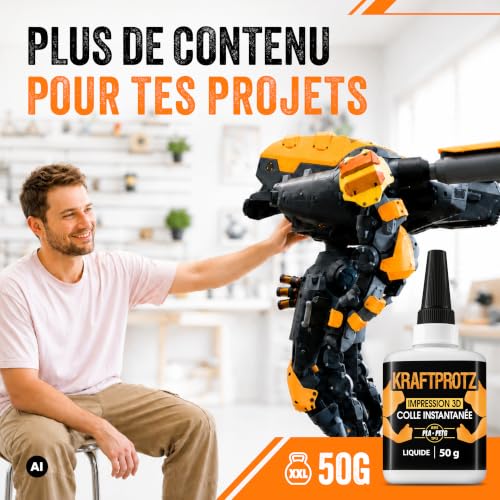 Colle Impression 3D Liquide 50 g - Super Glue Filament PLA ABS PETG TPU – vue 7