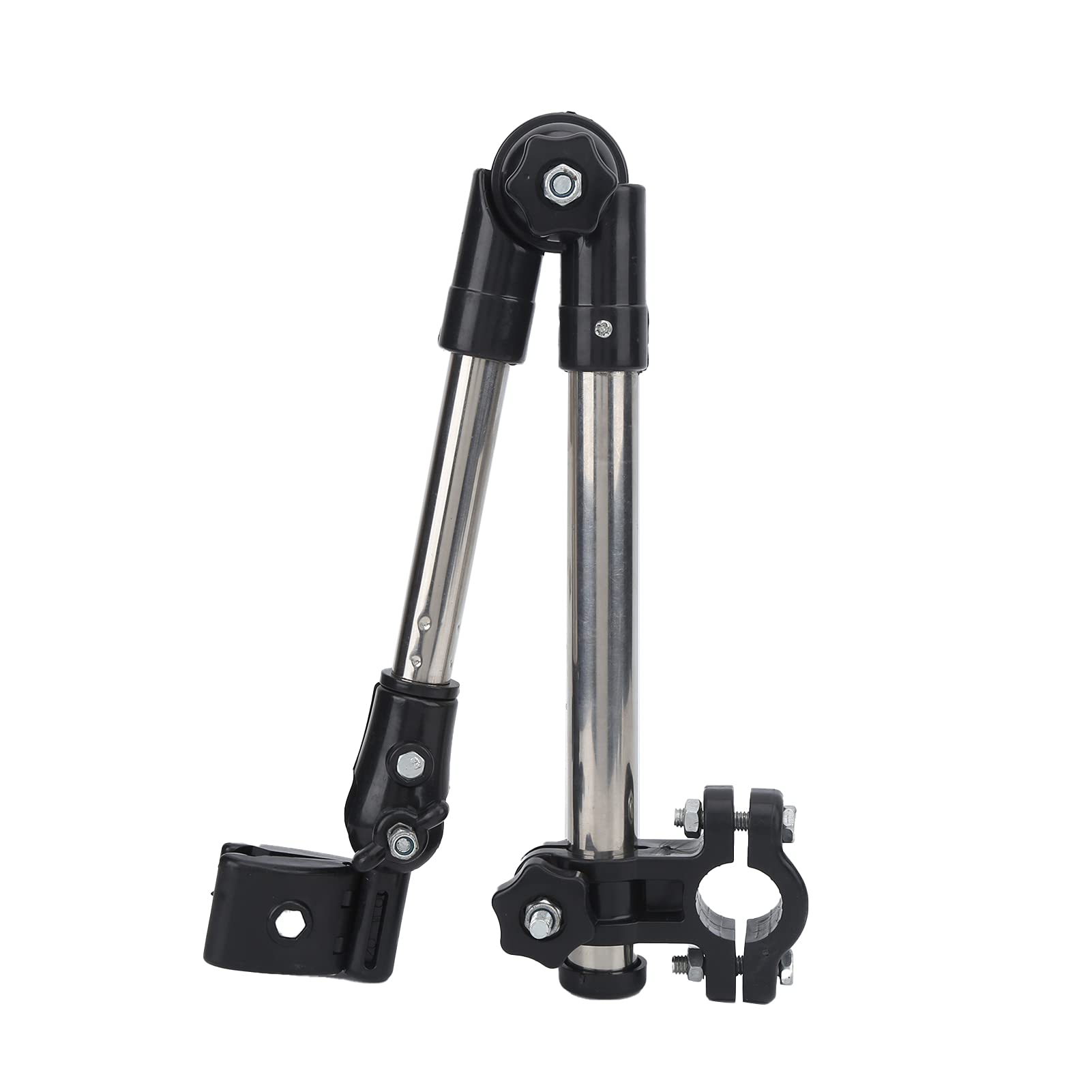 Jwthee Bike Umbrella Sunshade Holder, Umbrella Holder for Stroller Wheelchair Umbrella Mount Holder 360° Adjustable Umbrella Mount Holder for Bike Stainless Steel Bike Umbrella Clamp