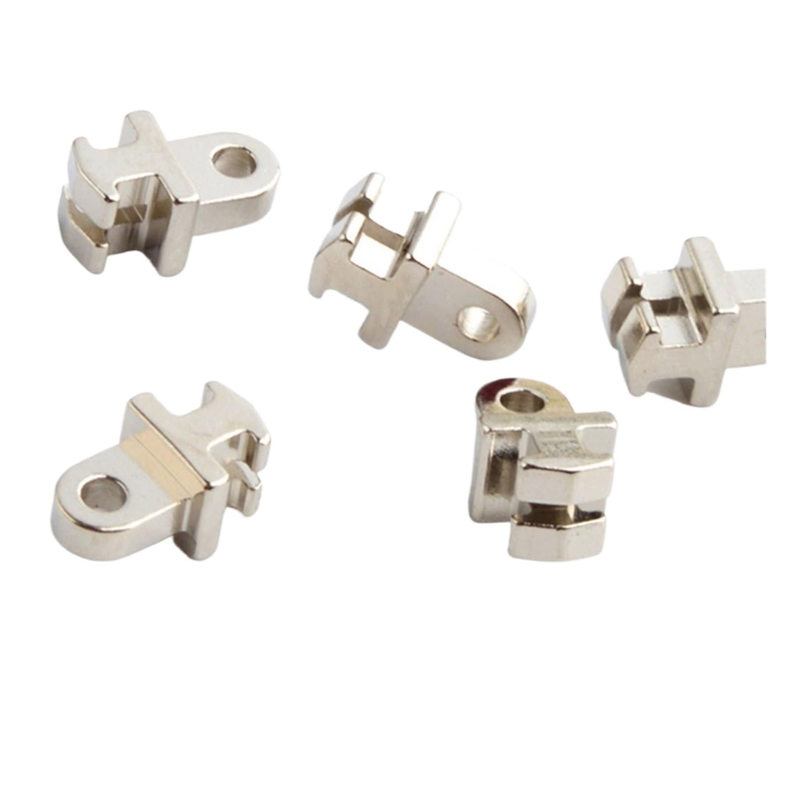 Zawias do okularów, 50 sztuk zębów pojedyncze zawiasy do okularów srebrne różne rozmiary plastikowa uszkodzona stal zastępcza(3.5x1.5mm)