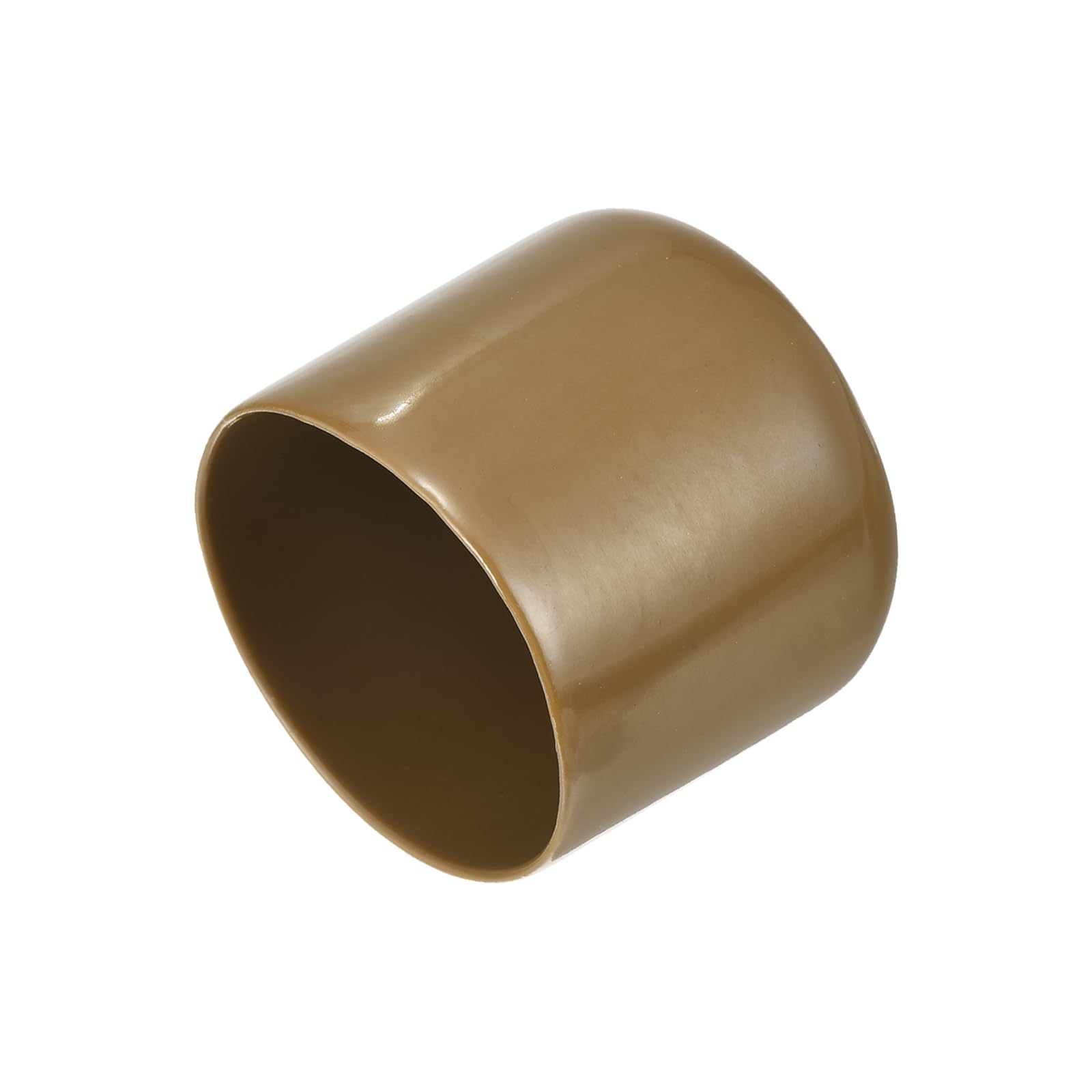 uxcell 20pcs Rubber End Caps 46mm ID Vinyl PVC Round Tube Bolt Cap Cover Screw Thread Protectors Light Brown