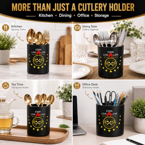 Image of FINALITY cutlery holder for kitchen accessories, Best use for spatula holder (Black + UV + 9-11)